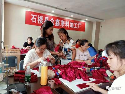 政府副县长呼鹏燕调研我县来料加工工作