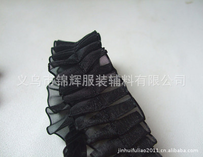 【褶皱花边、褶皱丝带、褶皱加工,打皱加工,来料加工】价格,厂家,图片,织带类,义乌市锦辉服装辅料-